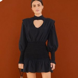FARM Rio Black Heart Neckline Mini Dress